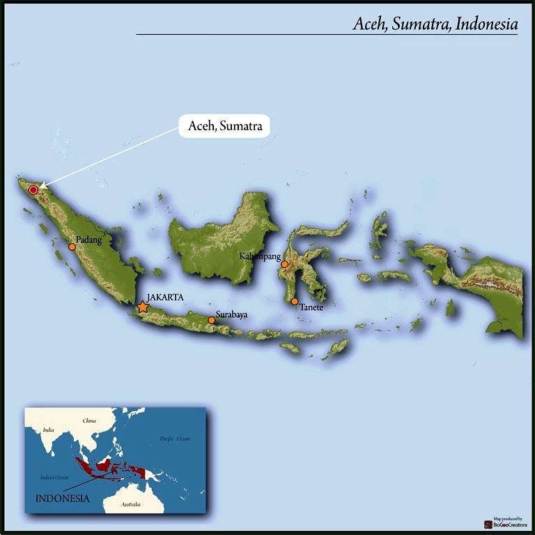 Sumatra Mandheling origin map
