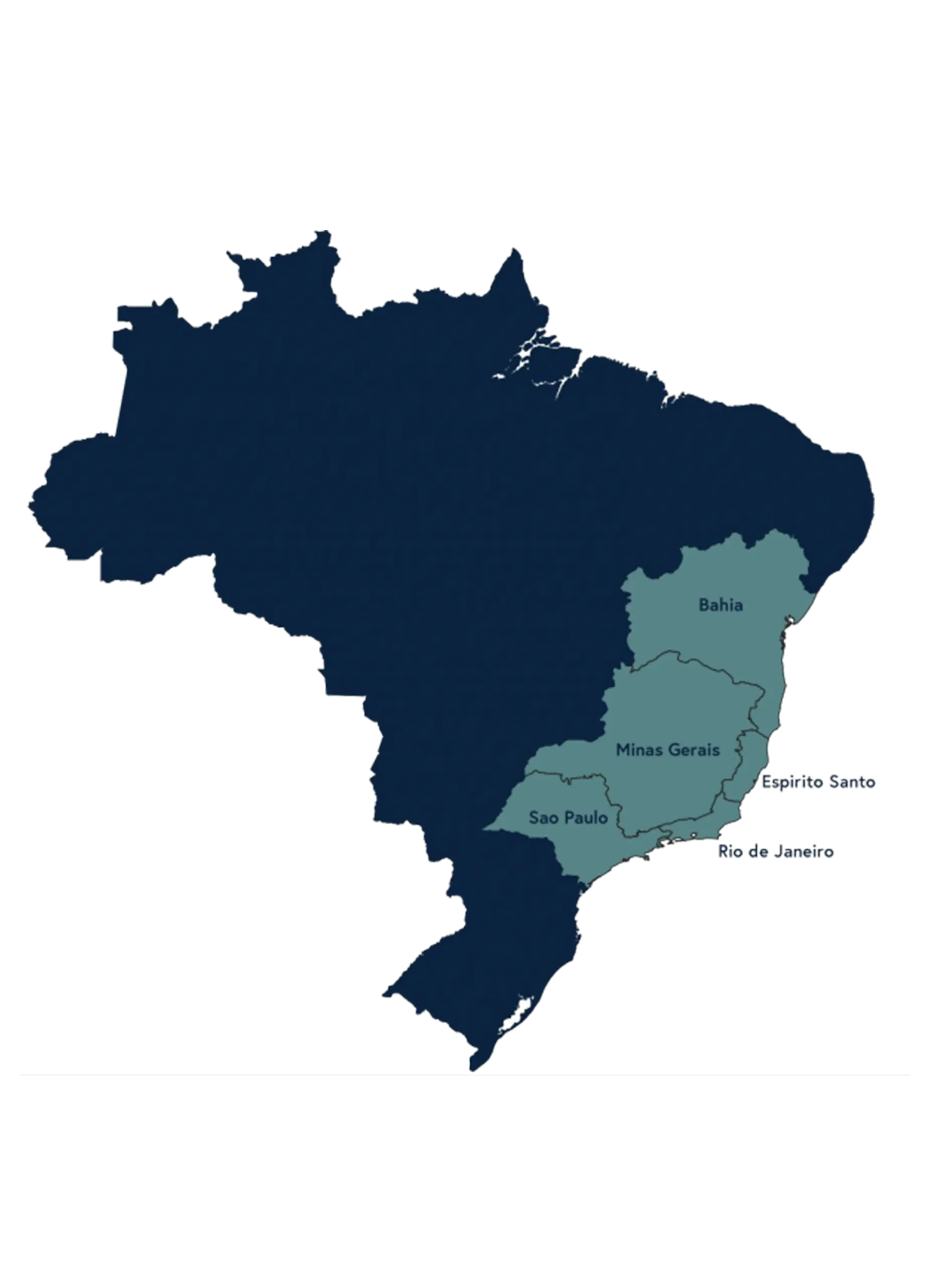 Brazil origin map