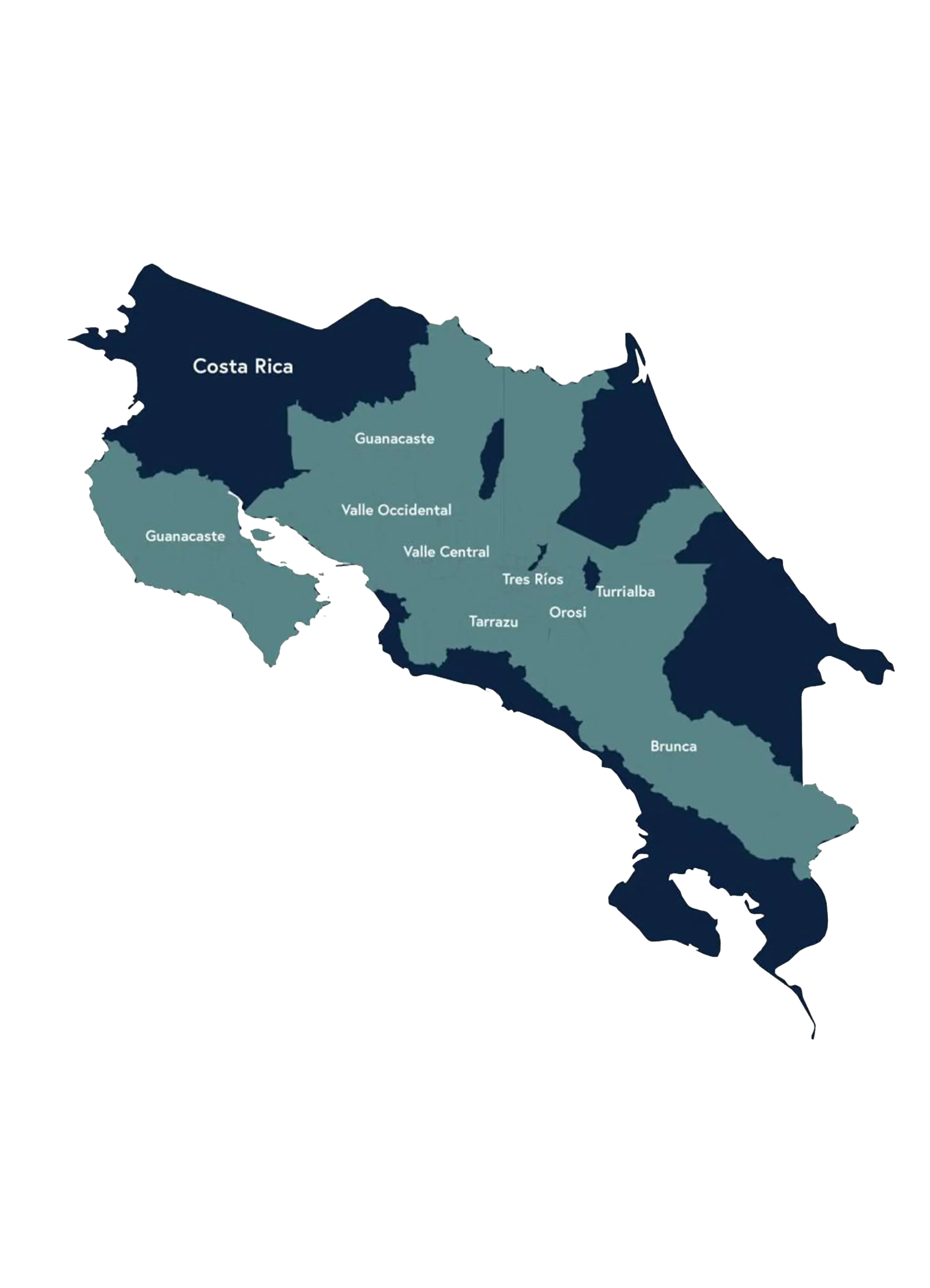 Costa Rica origin map