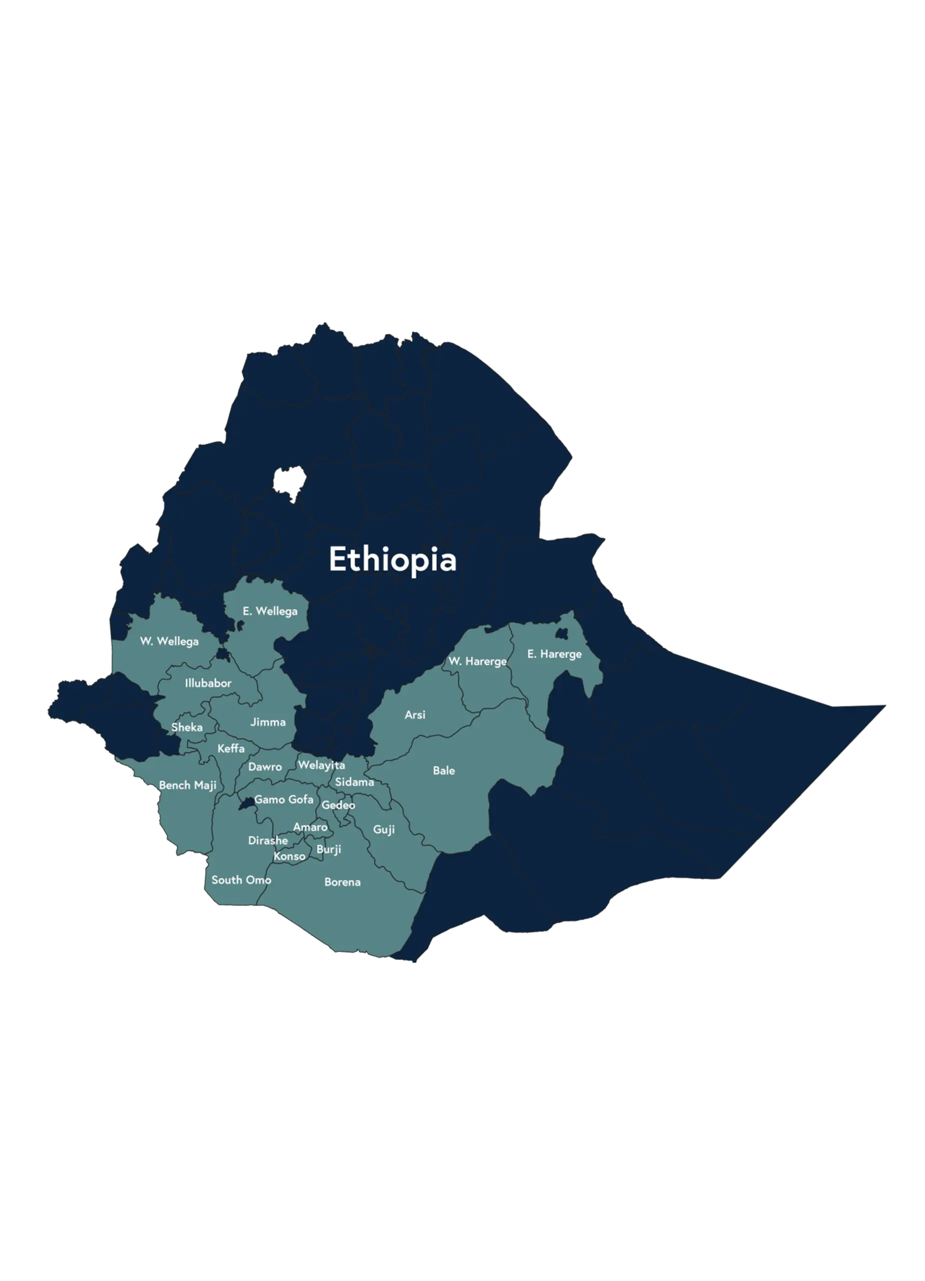 Ethiopia origin map