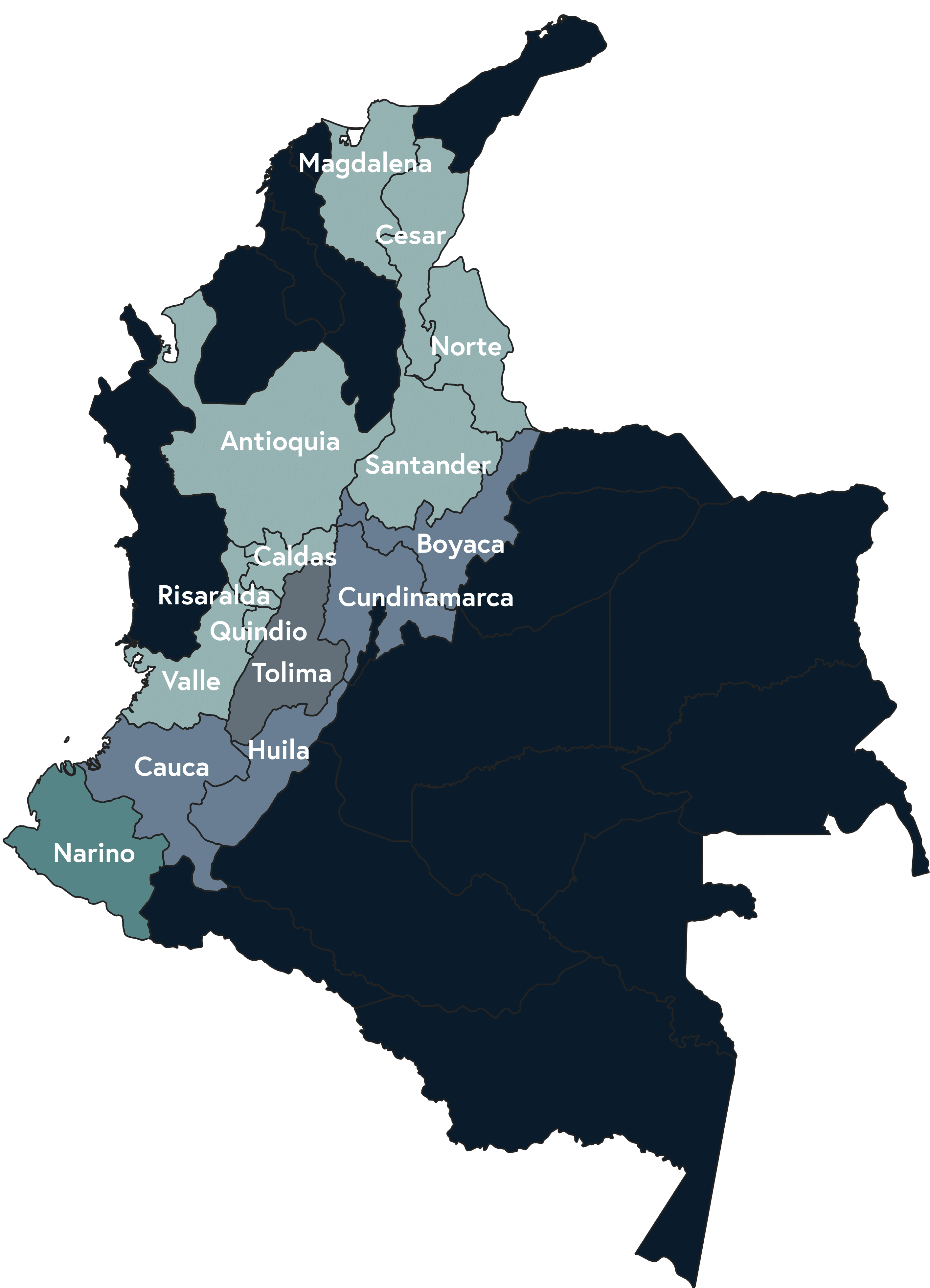 Colombia Supremo origin map